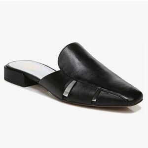 Franco Sarto Vonda Mules Leather Flats Black Sz 7
